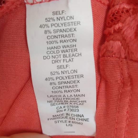 U2B New without tag orange lace tank top size L/G - Picture 4 of 9